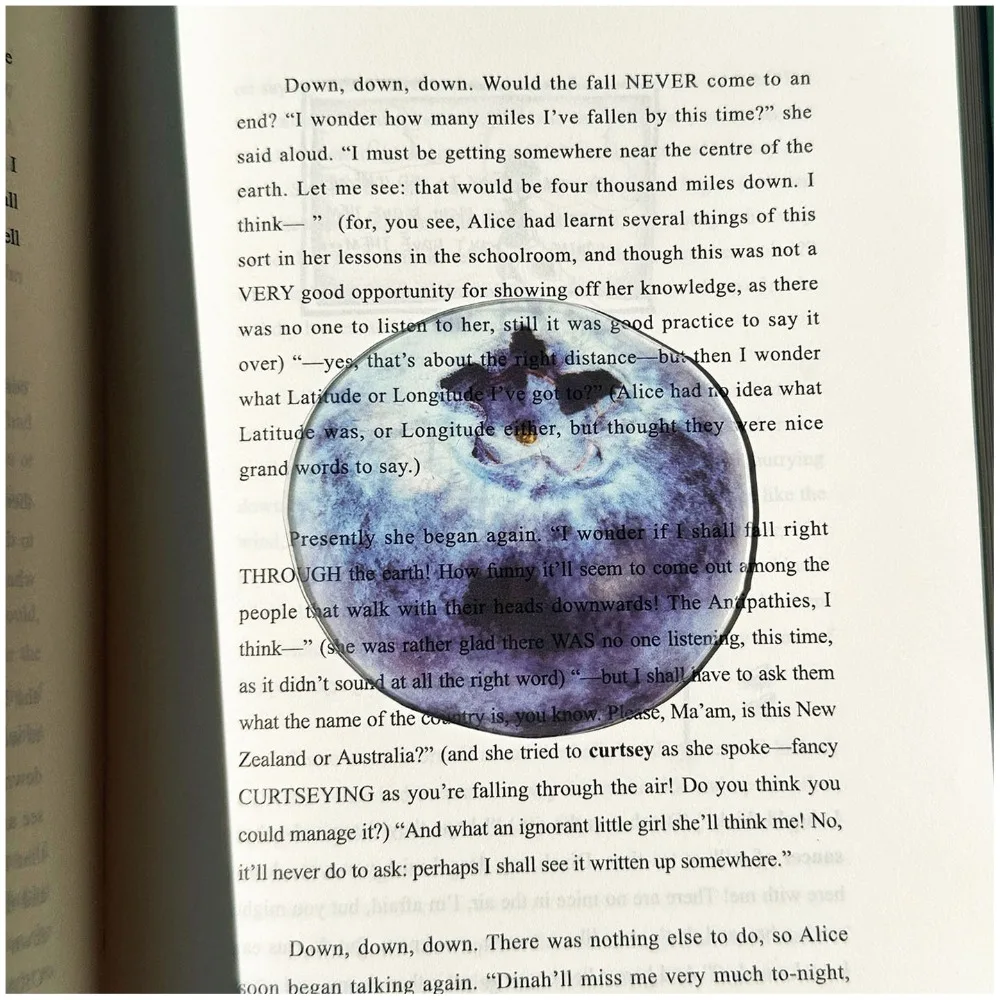 Durable Acrylic Bookmark Simulation Fruit Transparent Book Reading Marker Clear Book Pages Mark Tool Students