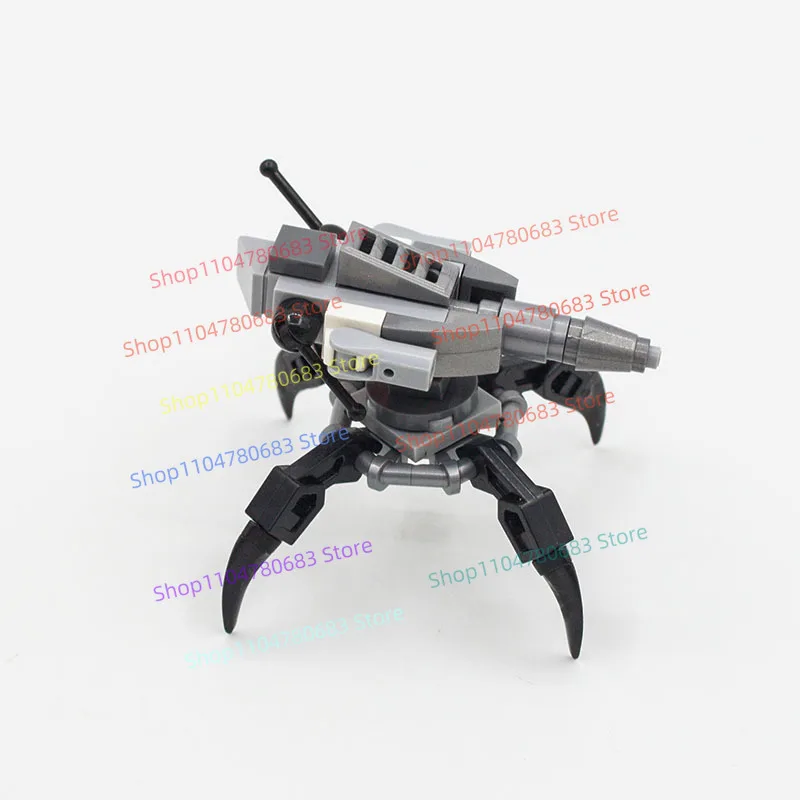 New Original MOC Sci-Fi Tank Mech Radar Spider Anti-Air Gun, Building Block Toy, Collectible Ornament, Holiday Gift