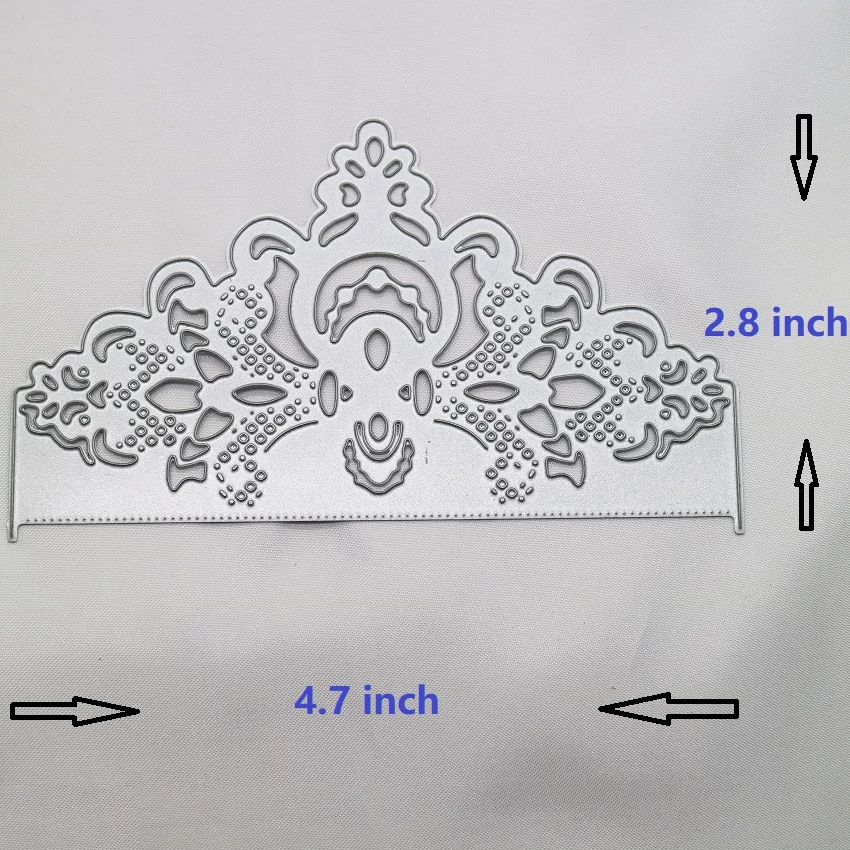 Pan's Flower Crown Lace Frame Cutting Dies for Scrapbook Embossing DIY Manual Album Production Tool Carbon Steel Knife Mold Deco