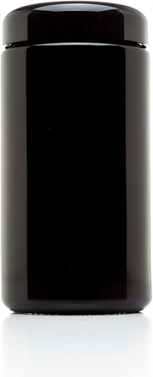 

500ml (17 fl oz) Airtight UV Glass Jars Odor Blocking, Antistatic, Light Blocking Containers for Herbs, Coffee, Tea & Sp