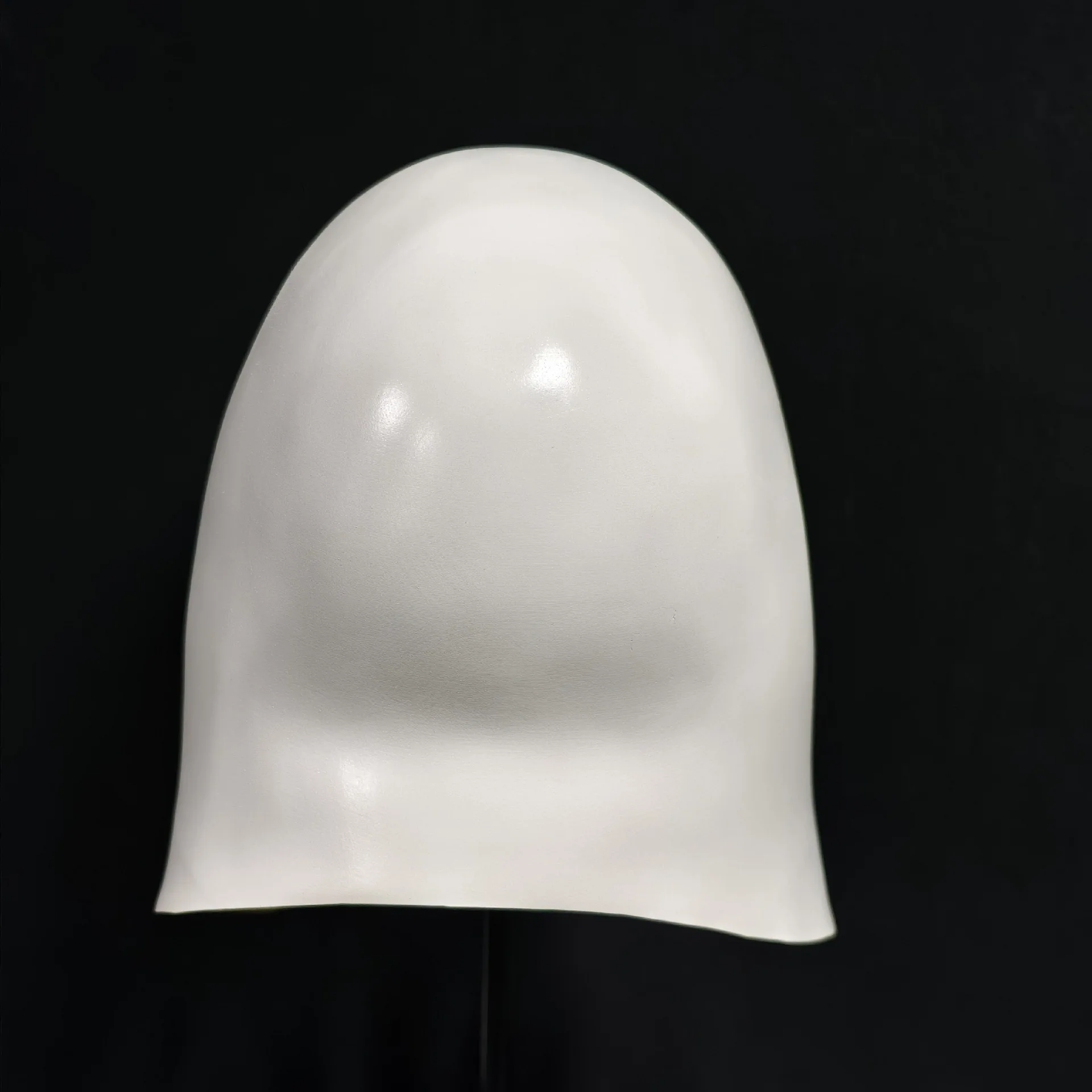 Trauriges Gesicht Weißer Geist Latex-Vollkopfmaske für Erwachsene Halloween Cosplay Kopfbedeckung Gruseliges Lustiges Geisterkostüm-Requisit für Karneval Themenparty – Detail 4