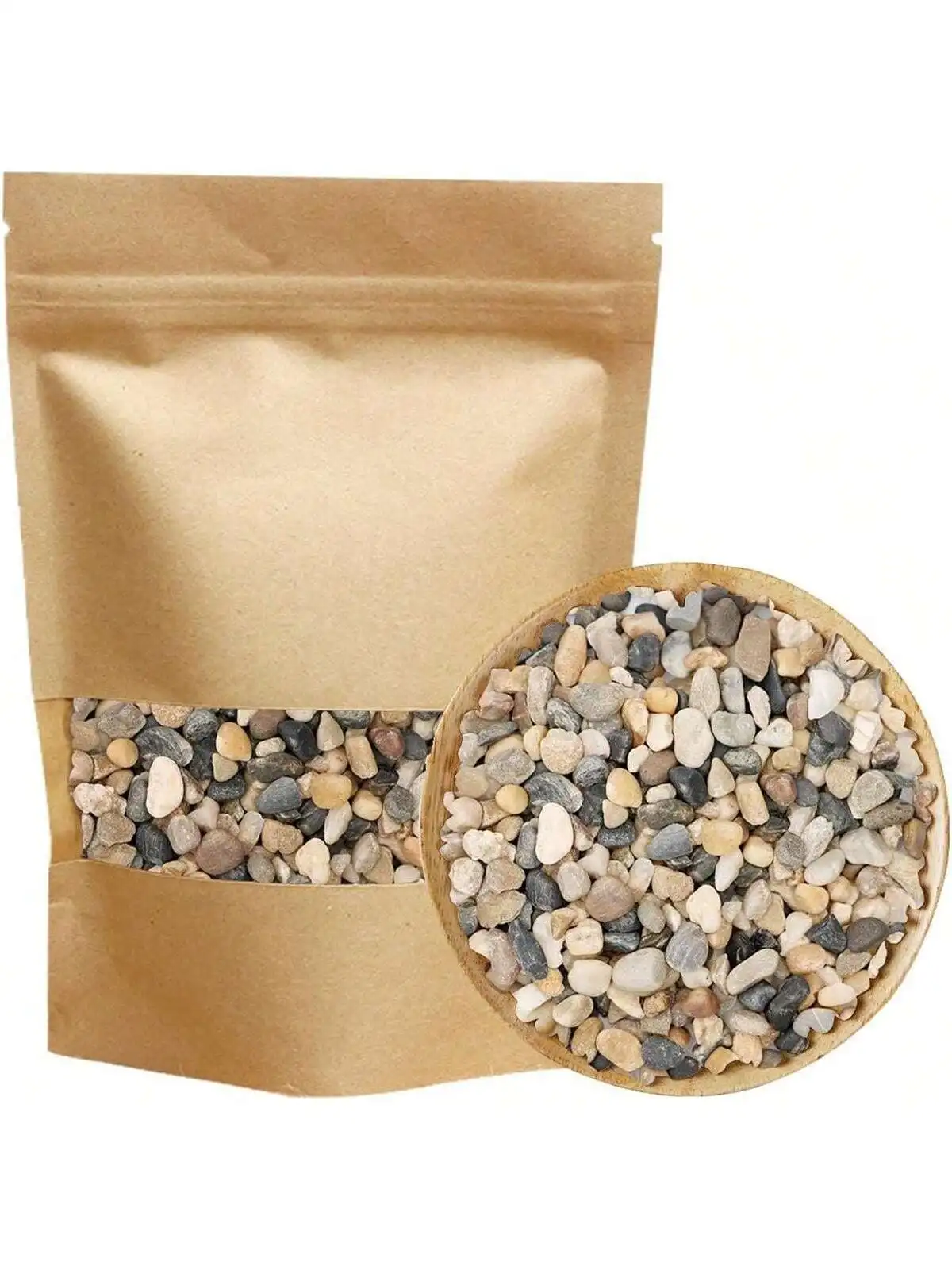 River Rocks Stones Natural Decorative Mixed Color Pebbles Fish Tank Gravel Small Garden Rocks Soil Cover for Aquariums, Landscap