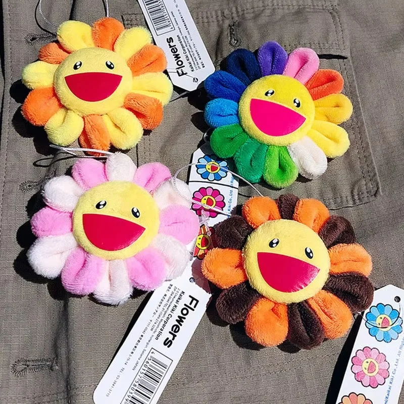 Smile Sunflower ดอกไม้สายรุ้งนุ่มเข็มกลัด Pin ตุ๊กตา Smile Badge เสื้อผ้าน่ารักตกแต่งเครื่องประดับของขวัญของเล่นตุ๊กตาสําหรับเด็กผู้หญิง