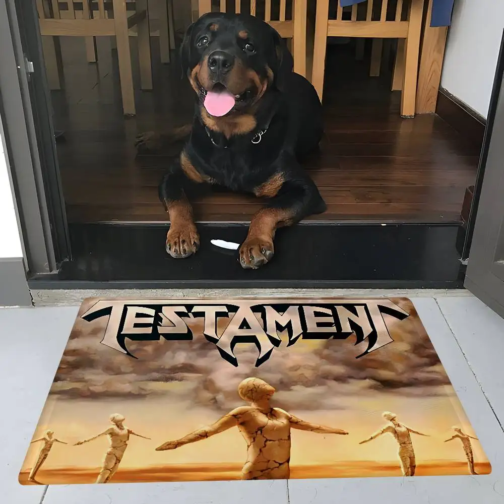 T-TESTAMENTS Heavy Metal Band Floor Mat Cheaper Anti-slip Modern Living Room Balcony Printed Bedside Mats