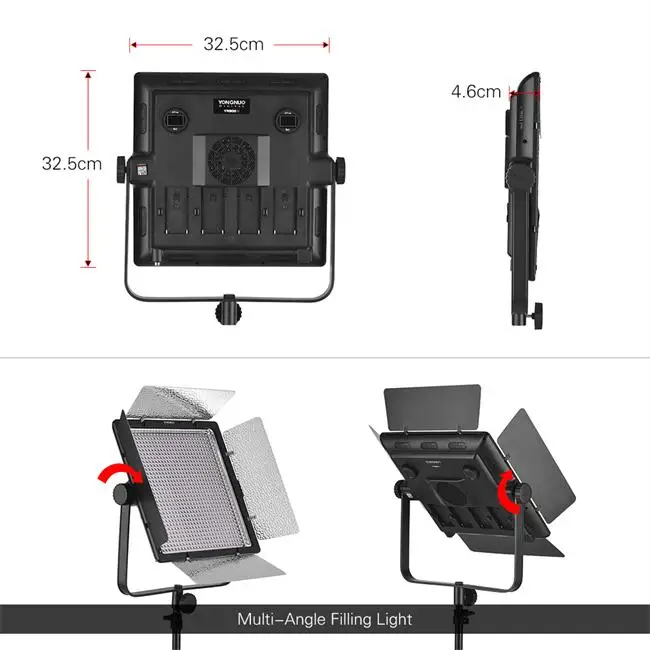 YONGNUO-luz LED regulable para vídeo, luz de relleno con Control remoto, YONGNUO YN900II