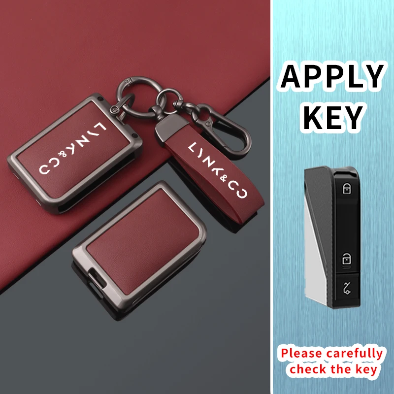 Car Key Case for LYNK&CO 08 LYNKCO LYNK CO Link & Co 08 Remote Cover Shell Keychain Holder Fob Accessories