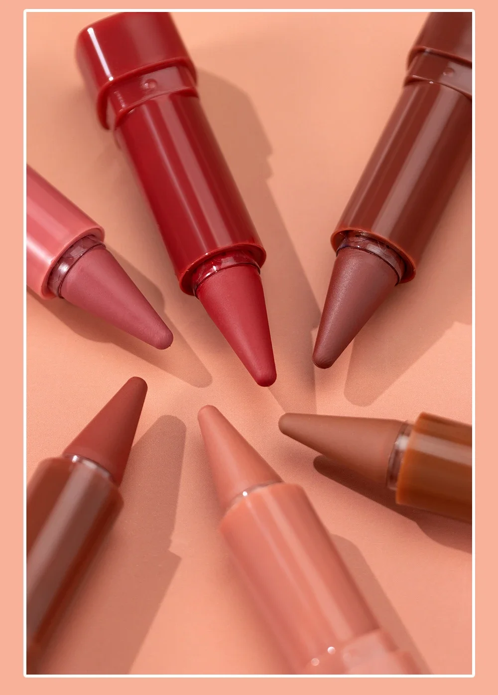 Matte Lippenstift Stift Gradienten Lip Liner Rot Braun Samt Lippenstifte Bleistift Anhaltende Wasserdichte Lippenstift Sexy Frauen Make-Up Lip Liner