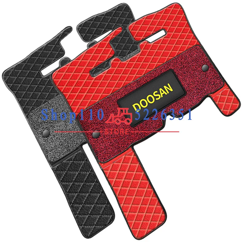 Floor Mat For Doosan DX DH55 60 130 150 220 215 225 260 300 Excavator Cab Anti-dirt Anti-skid Carpet Anti-dirt-Mat，seat cover