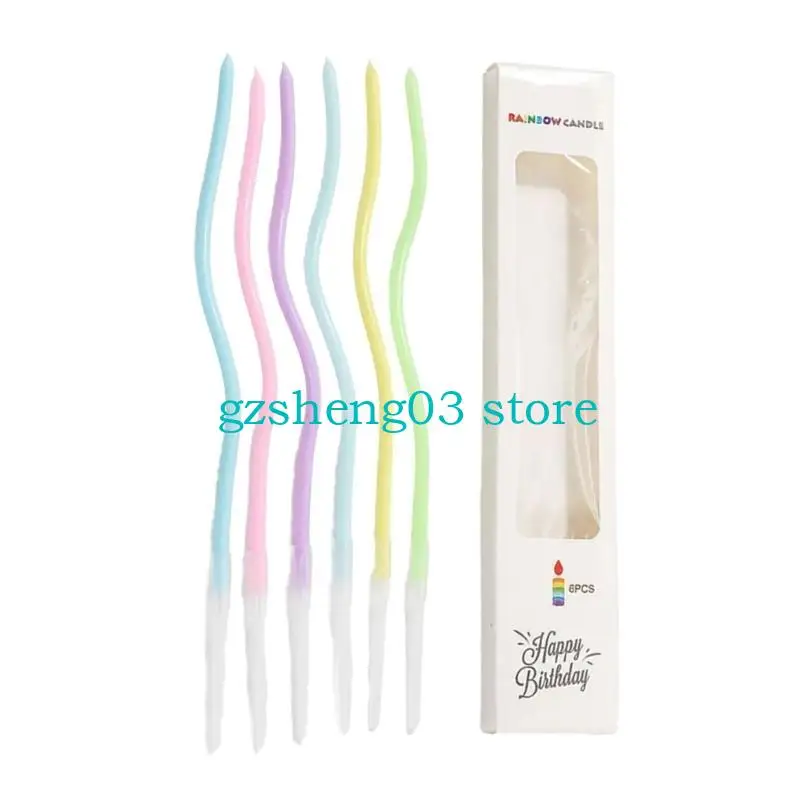 U75C 6PCS فريدة من نوعها الديكور كعكة الكعكة المنحنية للاحتفال بالأزياء
