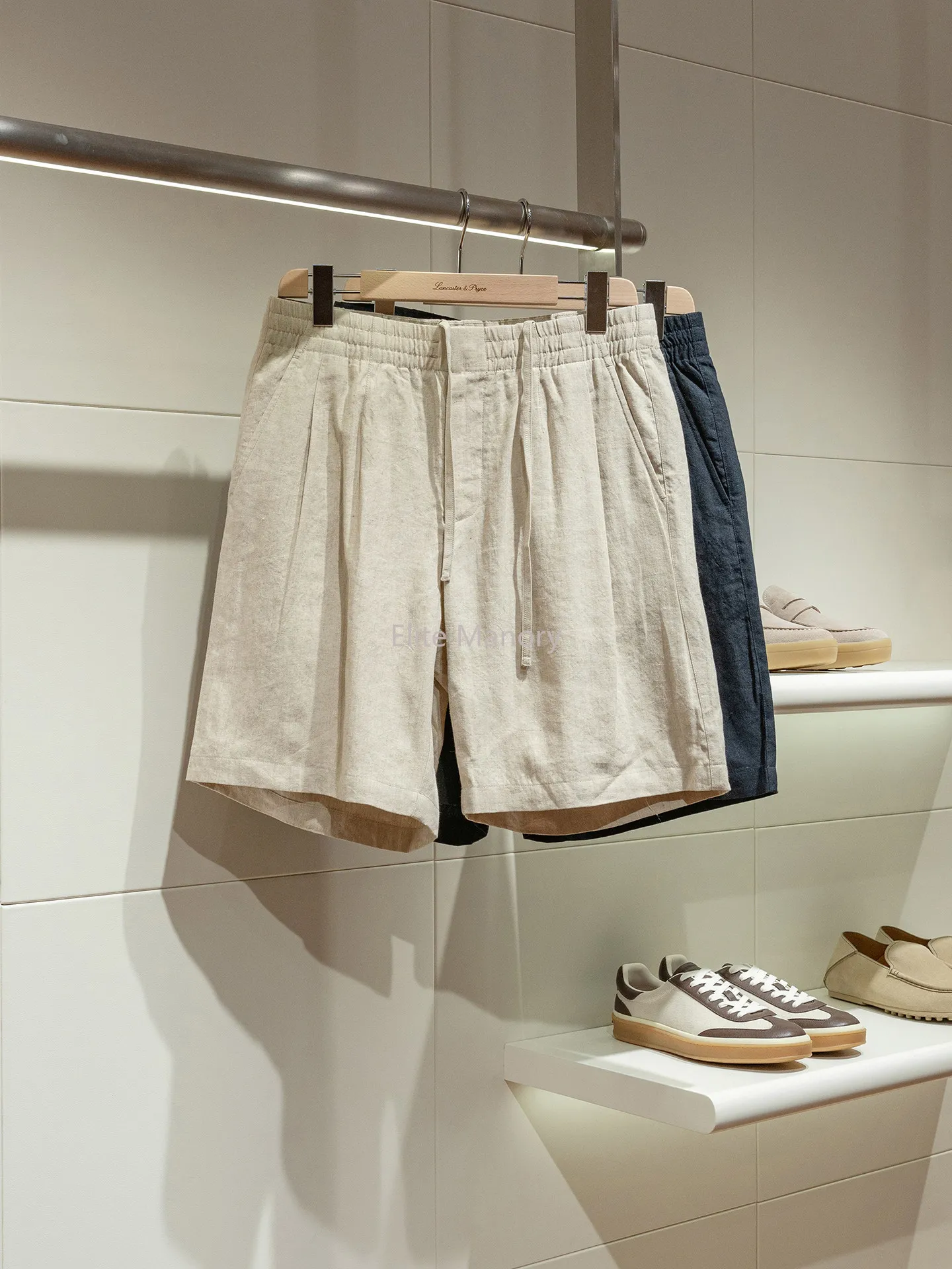 

Шорты из смесового льняного полотна Mulberry Silk Oasis, удобные и дышащие, с эластичной талией, повседневные.