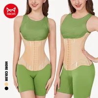 MiiOW-corsé de entrenamiento de cintura en forma de U para mujer, moldeadores abotonados, entrenador de cintura levantada de pecho, ropa moldeadora transpirable adelgazante de hueso de acero