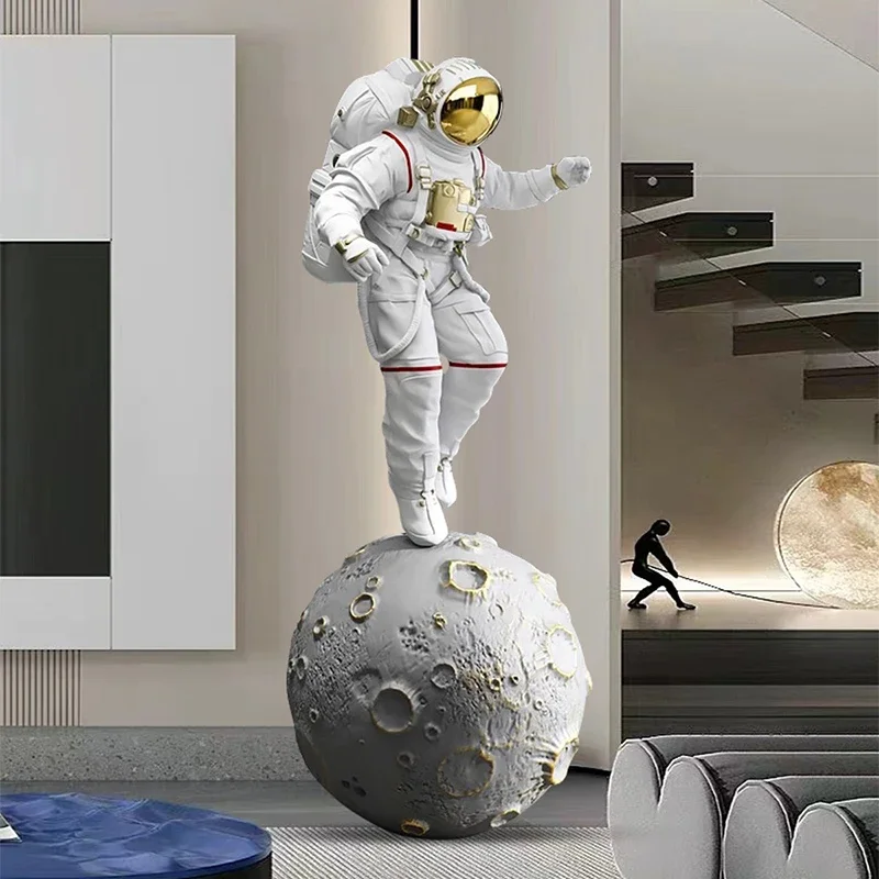 

Internet celebrity astronaut sculpture home bar shopping mall welcome shop decoration