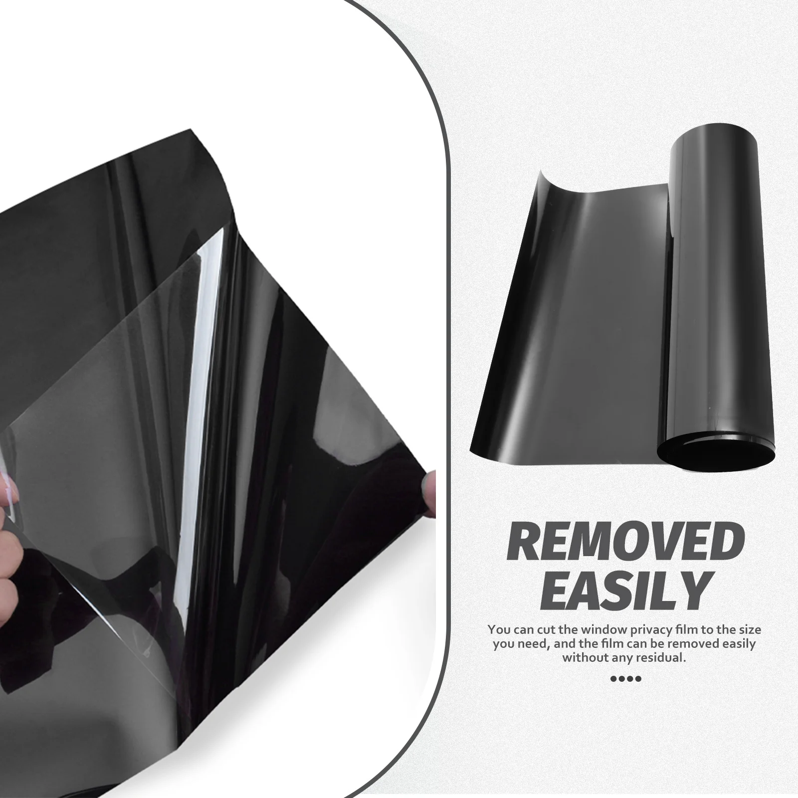 1 rotolo di pellicola per finestre oscurante per uso domestico, pellicola autoadesiva per privacy, adesivo per finestre con blocco UV statico resistente alla luce per interni