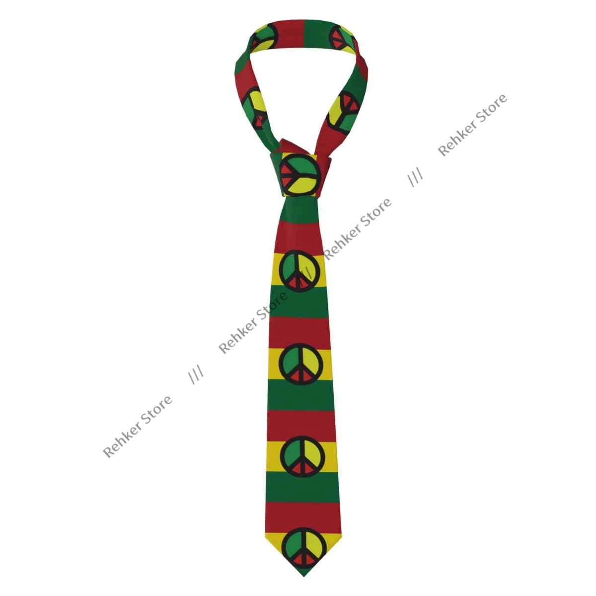 Formal Skinny Neckties Classic Men's Jamaican Reggae Culture Peace Caribbean Country Flag Wedding Tie Gentleman Narrow