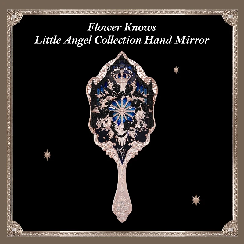 Flower Knows Little Angel Collection espejo de mano, herramientas de maquillaje HD, 3 tipos