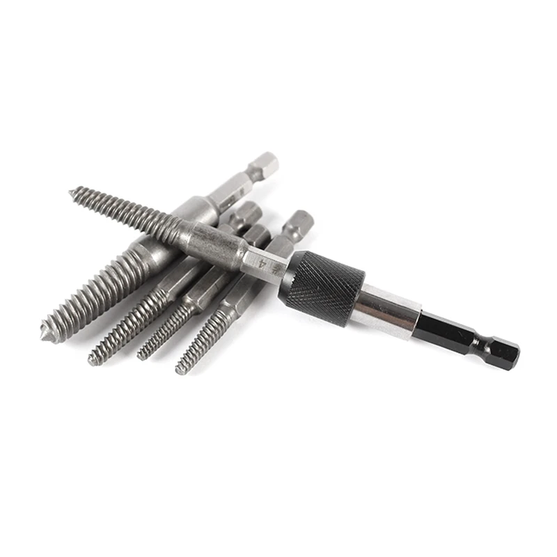5 Pcs Damaged Extractor Drill Bit Set Hex Shank Damaged Bolt Screw Stud Extractor Extractor Tool Set Slide Extractor
