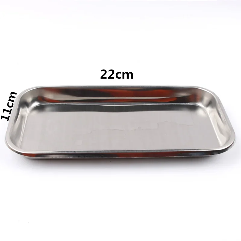 1PC Edelstahl Kosmetische Ablage Tattoo Ausrüstung Tablett Arzt Chirurgie Dental Tablett Gefälschte Nagel Tablett Werkzeug – Detail 3