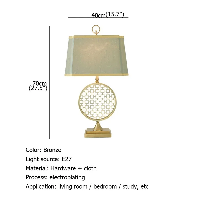 DEBBY Modern Table Lamp Bedside LED Classical Design E27 Desk Light Home Decorative For Foyer Living Room Office Bedroom