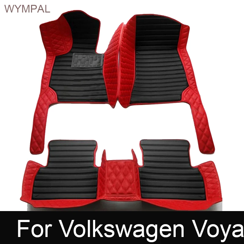 Custom Automotive Car Floor Mats For vw Volkswagen Voyage 2013 2014 2015 Auto Luxury Leather Men Women Car Mats Full Coverage