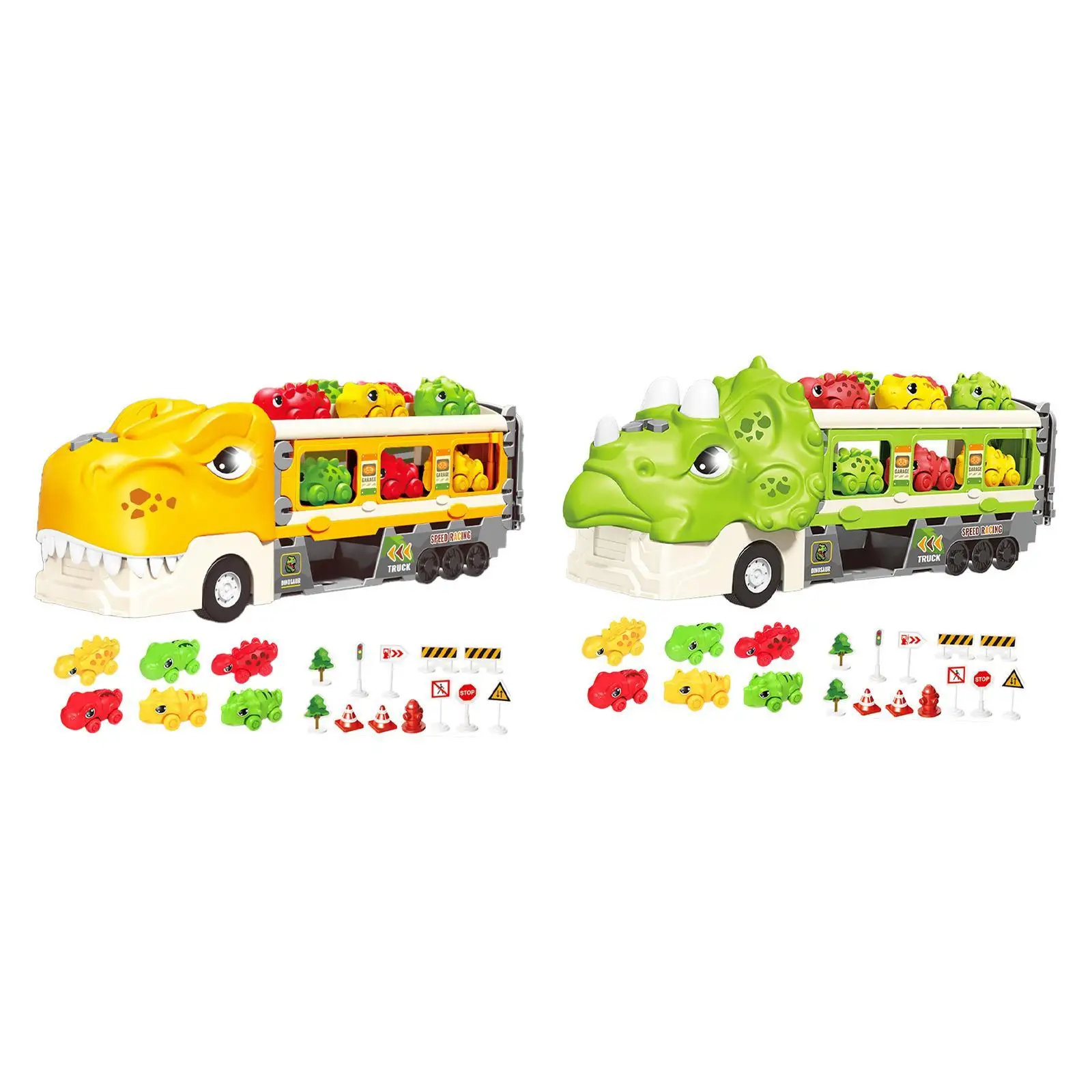 Carrier Truck Toy Learning Toy Dinosaur Launching Vehicle Playset for Preschool Birthday Gift Boys Girls Children Party Favors