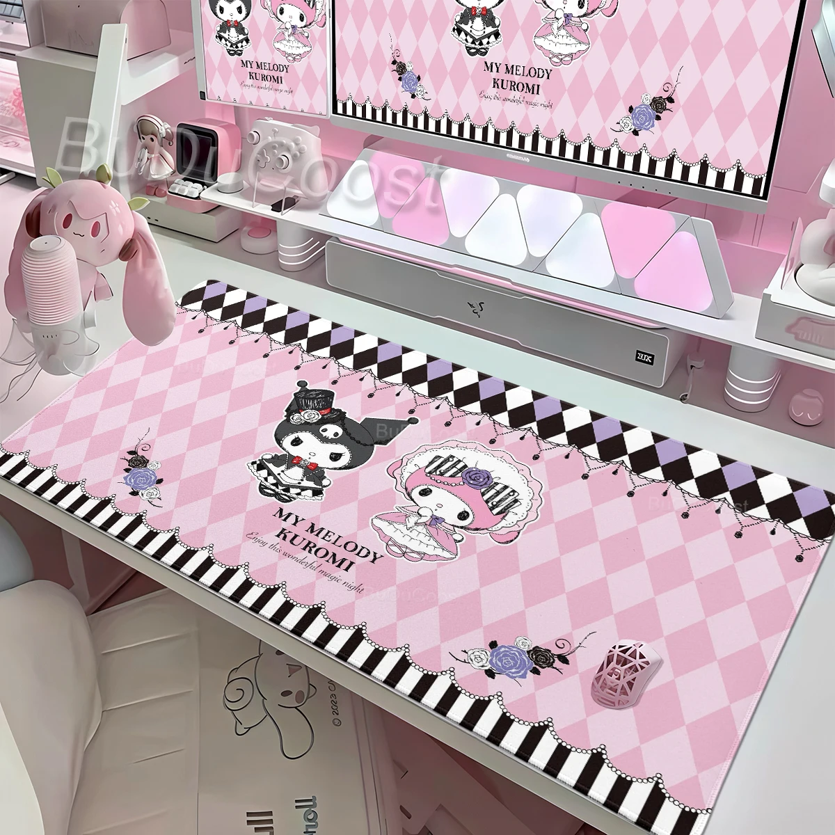 オフィスマウスパッド サンリオ クロミ かわいいデスクマット - Pc Gaming Kuromi のレビューと価格