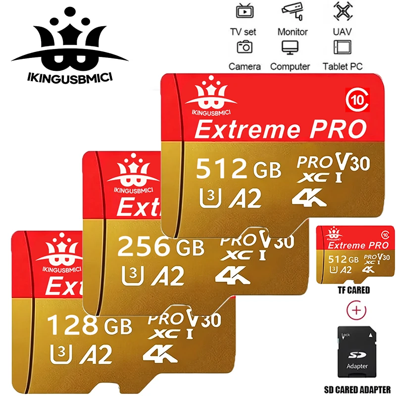 Flash Card Class 32-64-128-256-512gb Class10 for Smartphone Premium Micro Quality High Speed Reliable Durable U3 High Quality