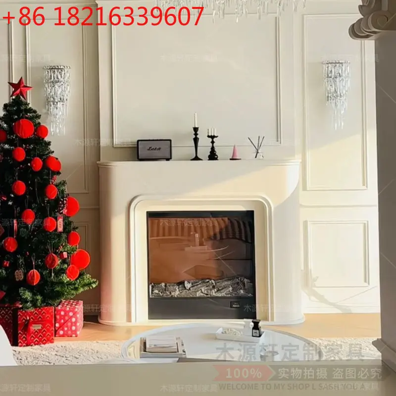 

Французский массив дерева, имитация пламени, кремового ветра, дома, белый шкаф, гостиная, крыльцо, декоративная полка для шкафа