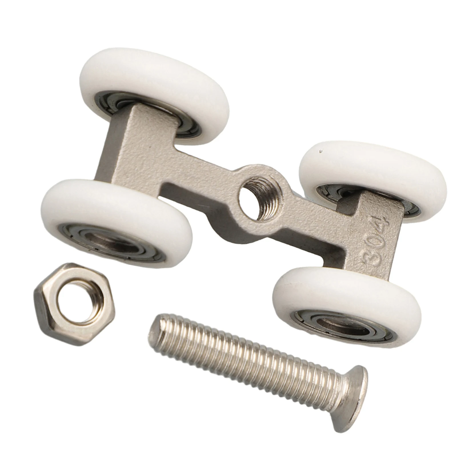 Rolo de porta deslizante de aço inoxidável, 2 peças, urso, 30kg, casa, guarda-roupa, porta de madeira, rodas suspensas para móveis, roda de ferragens