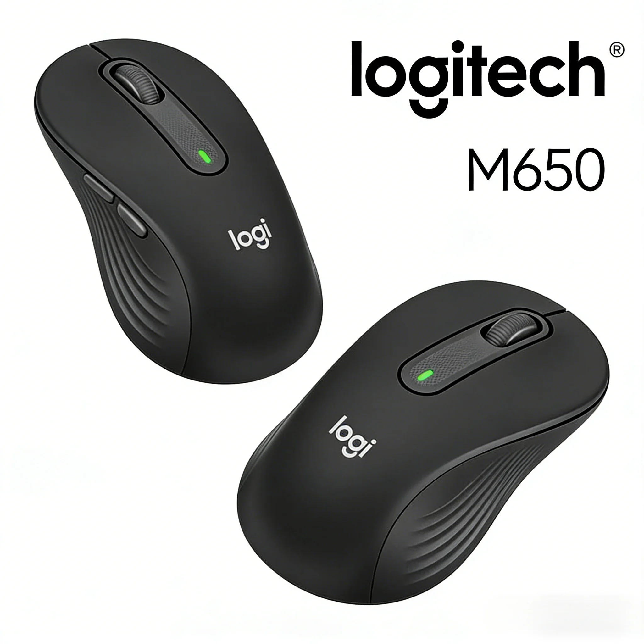 

Бесшумная беспроводная мышь Logitech M650/M650L с эргономичным изгибом, 90% снижение шума, для бизнеса