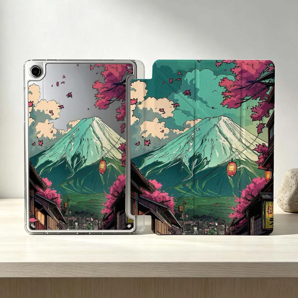 

Cartoon Mt Fuji View For Samsung Galaxy Tab S10 S9 S8 S7 S6 A11 A10 A9 FE Plus Lite Foldable 3Y Tablet Case Soft