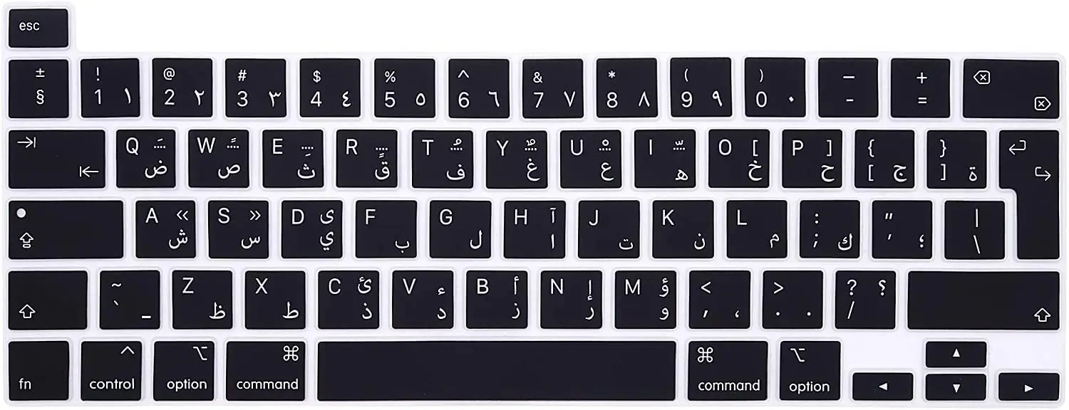 Arabic Silicone Keyboard Cover Skin EU Version  For MacBook New Pro 16 Inch 2019 Arab A2141 Pro13 A2289 A2251 2020 Release