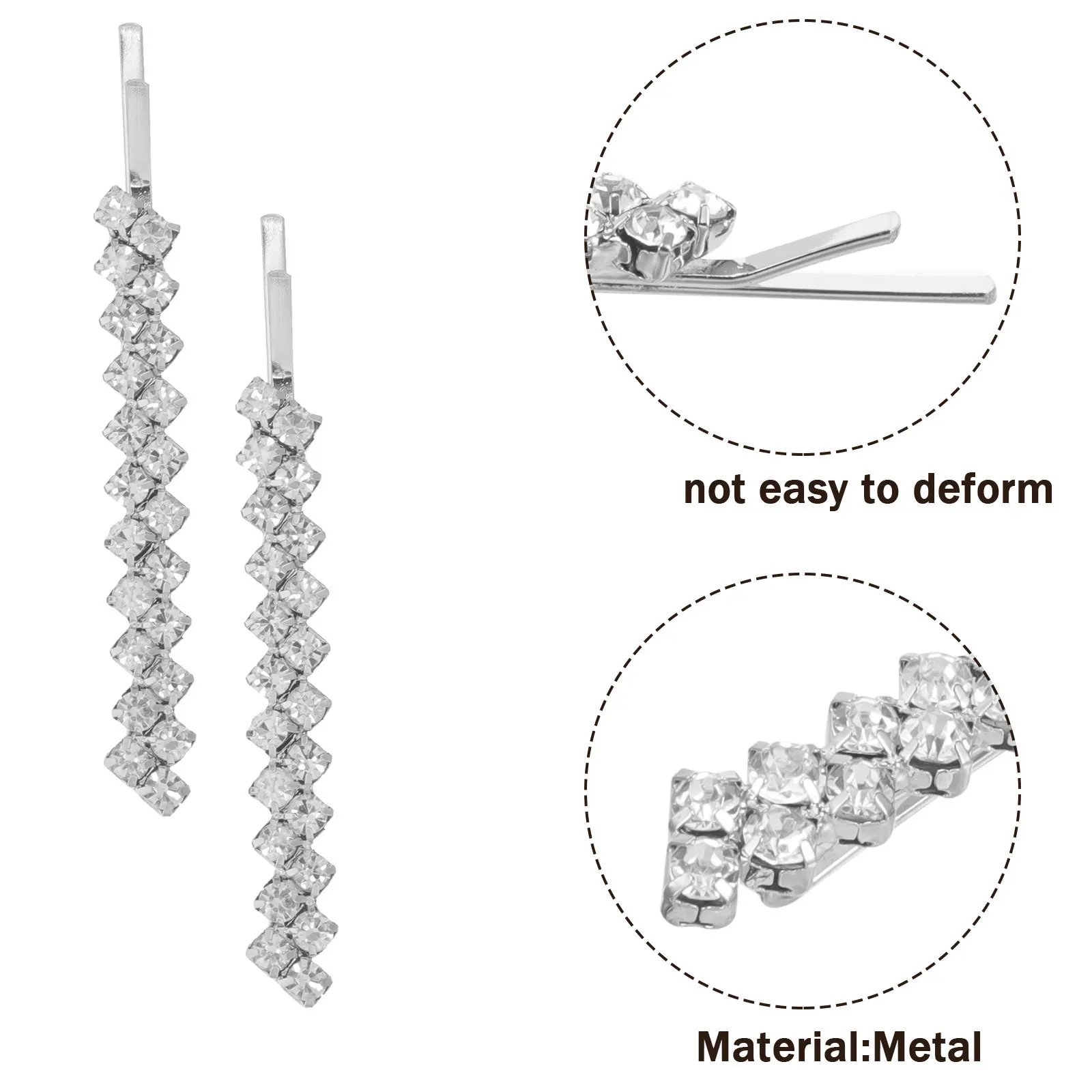 

Набор заколок для волос: красивые заколки из сплава со стразами для свадьбы, вечеринки или повседневной носки. Элегантный стильный дизайн. Отличный подарок для женщин.