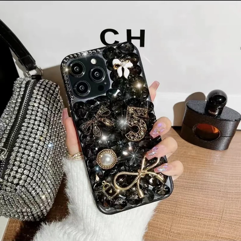 DIY Handmade Colorful Bling Mobile Phone Case, Fashion, Young Girls, Diamond Case for Huawei Honor 70 80 90 100 P50 P40 8X 9X