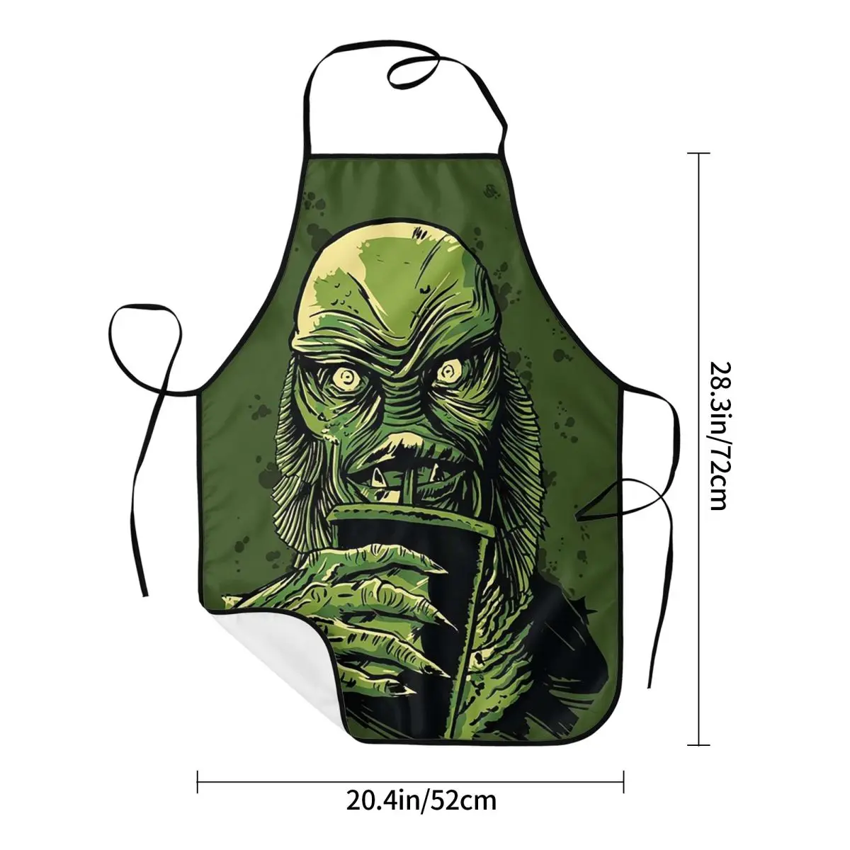 Creature From The Black Lagoon Apron Chef Cooking Cuisine Tablier Sleeveless Bib Kitchen Cleaning Pinafore for Women Men