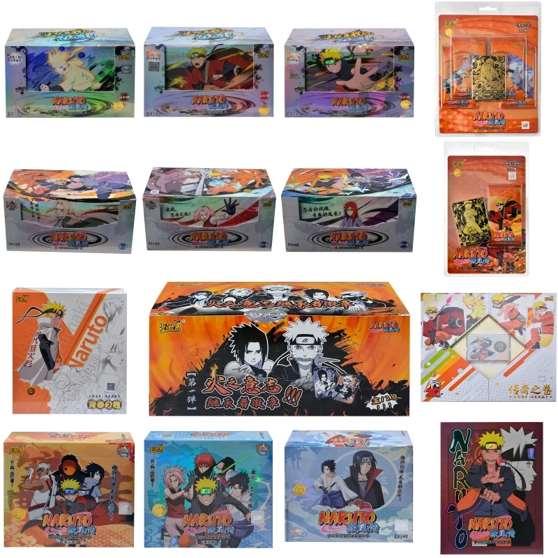 15Style Hot KAYOU Genuine Original Box Naruto Anime Characters Collection Card Classical Battle Game Children Gift Ninja Realm