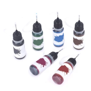 Temporäre Henna Tattoo -Safttinte, natürliches Bio -Obstgel für Körpermalerei, langlebig, sicher, wasserdicht, DIY -Halskette, 6 Farben, 10 ml 8 Hauptverkaufstinkbike - №4