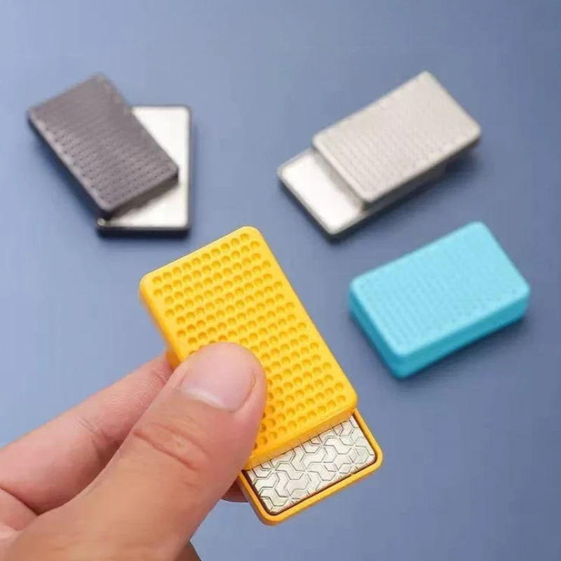 Fidget Metal Mechanical Slider Magnetic Push Card Plate Honeycomb Haptic Coin EDC Relieve Stress Relief Toy Anti Anxiety Adults