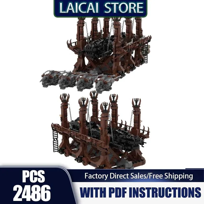 

Moc Building Blocks Movie Scene Wolf's Head Grond Model Magical Rings Castle Bricks DIY Assembly Holiday Toys Construstion Gifts