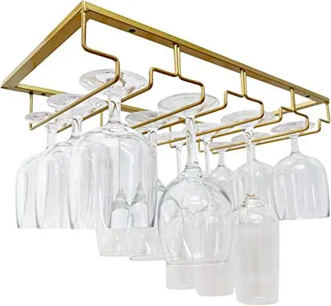 Cross‑border Painted Right‑Angle Hanging Wine Glass Rack, Suspended for Home Kitchen, Wine Cabinet and Bar, Creative Light‑Luxur