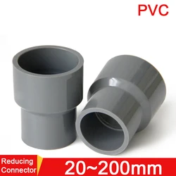 20/25/32/40 ~ 200mm connettore di riduzione dritto in PVC grigio raccordo per tubo dell'acqua raccordo per tubo dell'acqua di irrigazione del giardino adattatore per acquario