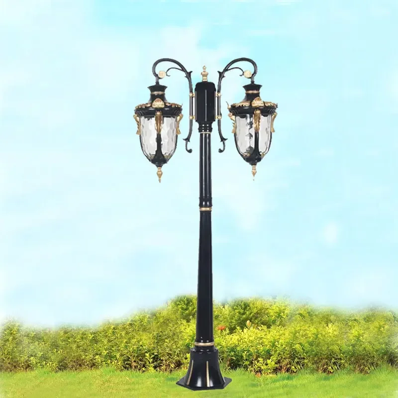 Outdoor Courtyard Waterproof Lawn Lamp Retro Outdoor European Style Community Street Lamp Villa High Pole Landscape Lamp