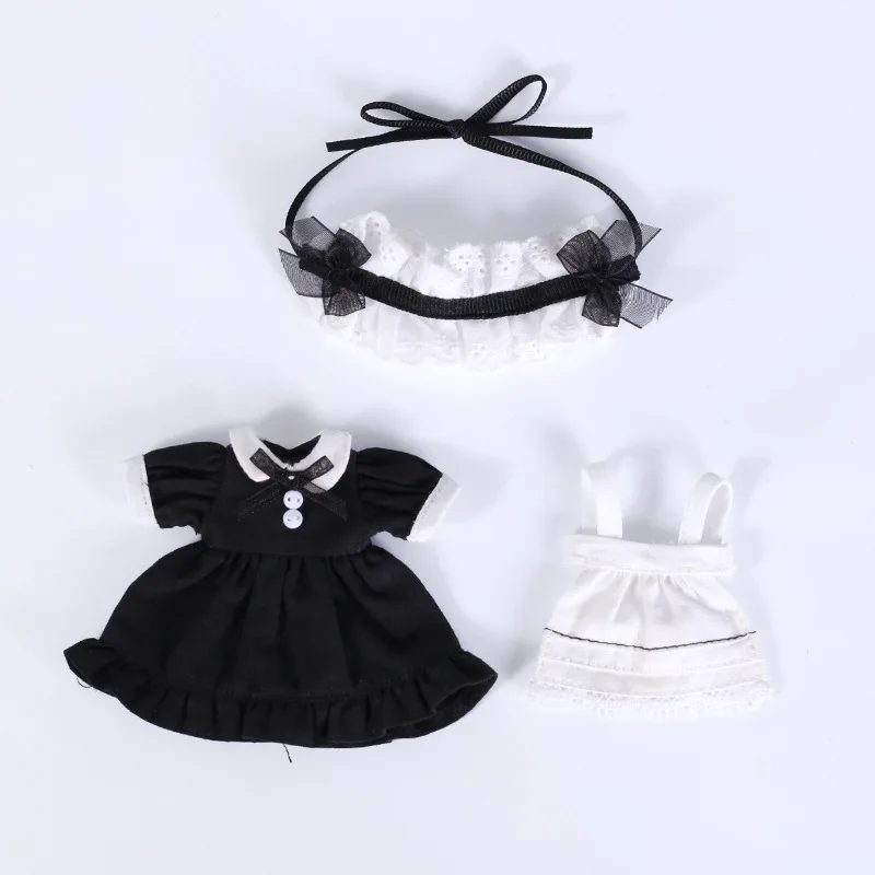 2025 New OB11 Maid Costume for 1/12 BJD Dolls GSC Nendoroid Lace Dress Cute Outfit Set Fresh Style Accessories Clothing Only