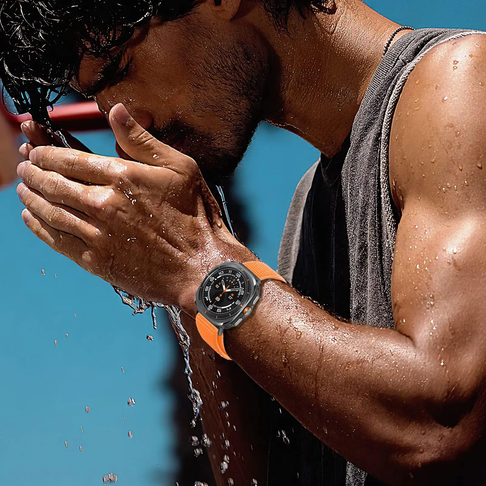 Нейлоновая петля для Samsung Galaxy Watch 7 Ultra, ремешок 47 мм, аксессуары, спортивный металлический разъем, браслет Galaxy watch Ultra Band 47 мм