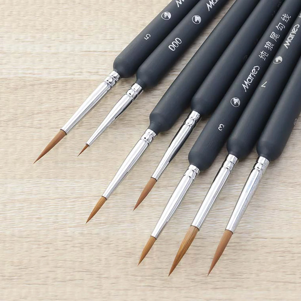 

4 Pcs Hook Pen Detail Paint Brush Miniature Brushes Fine Detailing Art Supplies