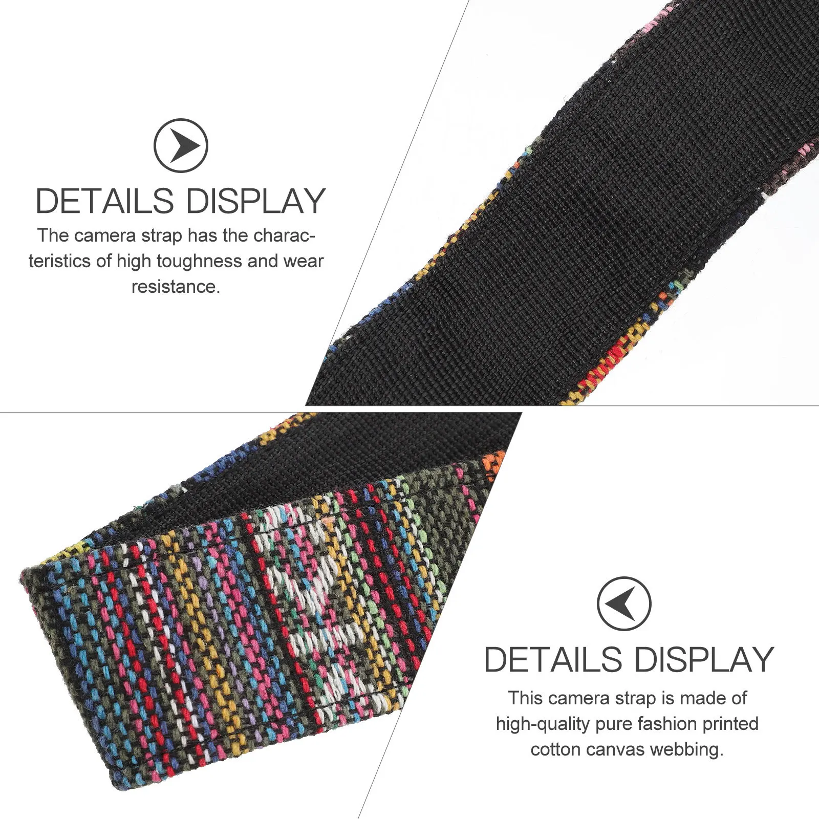 

1 set 1 Set Retro Camera Neck Strap High-Toughness Wear-Resistant Sling Belt For Travel Camping Camera Shoulder Strap Connector