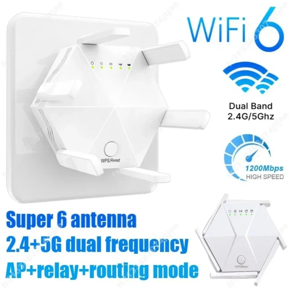 1200Mbps واي فاي مكرر واي فاي مكبر للصوت إشارة موسع واي فاي شبكة واي فاي الداعم 2.4G 5Ghz طويلة المدى اللاسلكية واي فاي مكرر