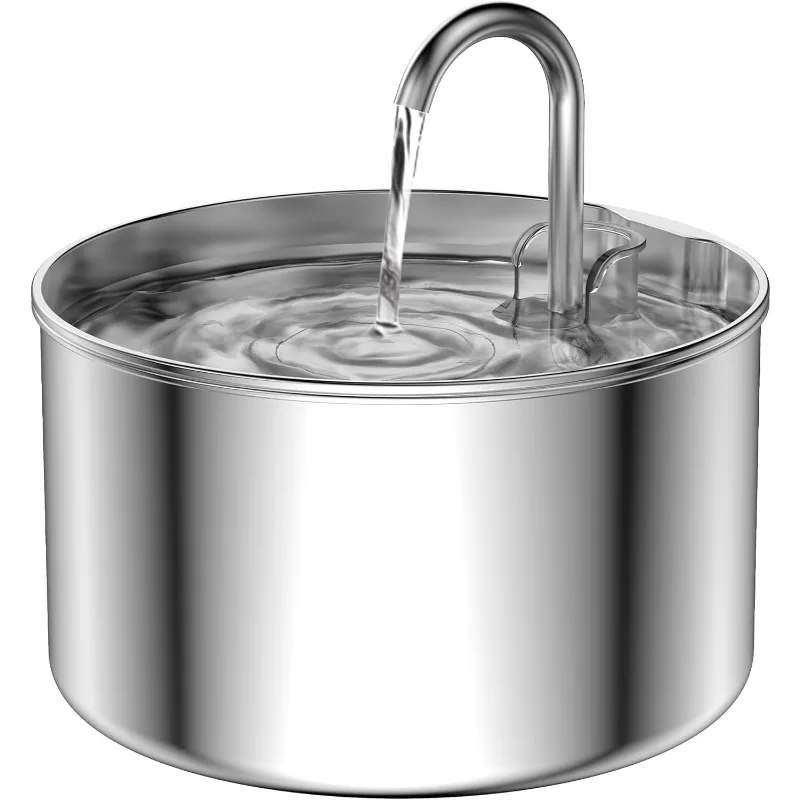 

Cat Water Fountain Stainless Steel: Pet Water Fountains Indoor Metal Automatic Cat/Dog Waterer Bowls Faucet Bottle Watering Pets