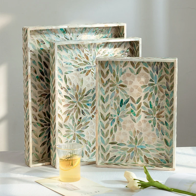 

Подставка для чайного подноса премиум-класса Seashell, элегантный подстаканник для обеденного стола, декоративная сервировочная тарелка для закусок и фруктов, роскошный настольный органайзер