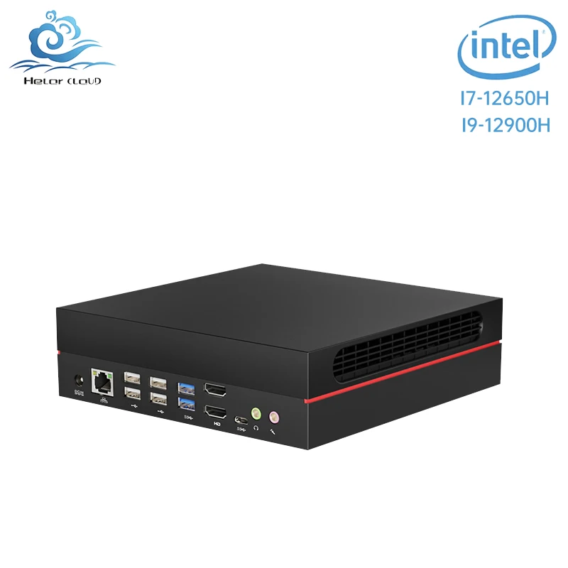 Helorpc Gaming Mini PC Inter Gen 12 CPU I9-12900H I7-12650H with 8USB 2HDMI Support Windows10/11 WIFI Bluetooth  Office Computer