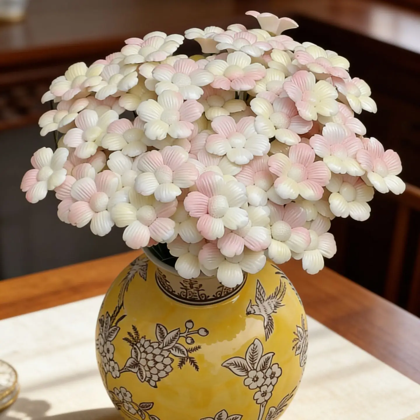 5 Stück Keramikblumen, handgefertigte Simulationsblumen für hohe Temperaturen, ländliche Wildblumen, kreative Geschenke, Heimdekoration – Detail 10